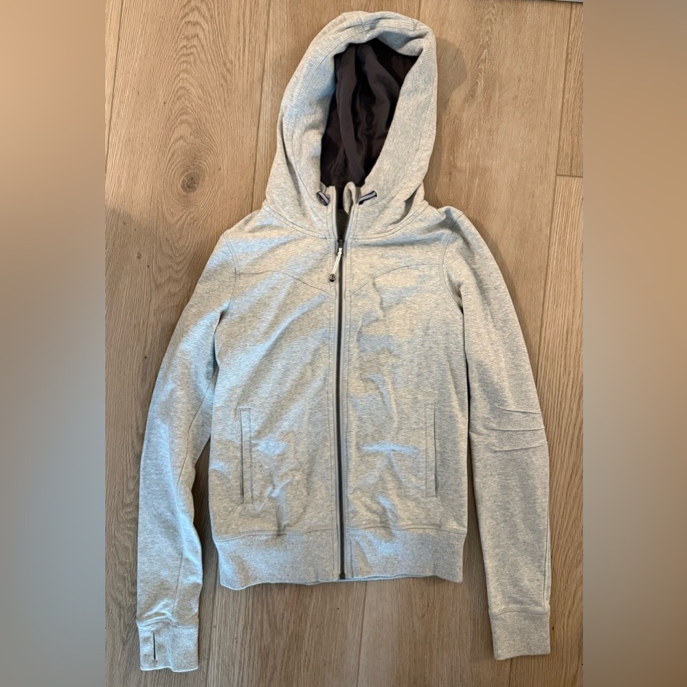lululemon athletica Gray Hoodie Jacket sweatshirt size 6
